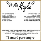 "A Mia Moglie" Collana Cuore Per Sempre in argento puro